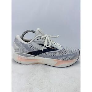 Brooks Adrenaline GTS 24 Women's Running Shoes Size 10 White Navy Peach
